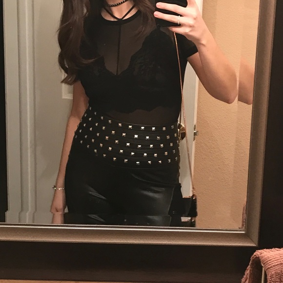 BEBE faux leather pants. Super high waisted - Picture 6 of 8